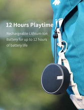 Load image into Gallery viewer, INSMY C12 IPX7 Waterproof Shower Bluetooth Speaker, Portable Wireless Outdoor Speaker with HD Sound, Support TF Card, Suction Cup for Home, Pool, Beach, Boating, Hiking 12H Playtime (Black)