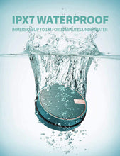 Load image into Gallery viewer, INSMY Portable IPX7 Waterproof Bluetooth Speaker, Wireless Outdoor Speaker Shower Speaker, with HD Sound, Support TF Card, Suction Cup, 12H Playtime, for Kayaking, Boating, Hiking (Teal)
