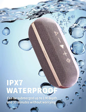 Load image into Gallery viewer, INSMY Portable Bluetooth Speakers, 20W Wireless Speaker Loud Stereo Sound Rich Bass, IPX7 Waterproof Floating, True Wireless Stereo Mode, 24 Hours Playtime, Bluetooth 5.0, Built-in Mic for Outdoors Camping (Purple)
