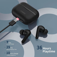 Load image into Gallery viewer, Wireless Earbuds Hybrid Active Noise Cancelling, INSMY Bluetooth in-Ear Headphones 6 Mics Call Noise Reduction 36Hrs Playtime Stereo Immersive Sound Premium Bass Earphones for Sports/Business (Black)
