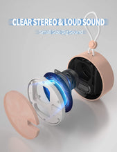 Load image into Gallery viewer, INSMY Portable IPX7 Waterproof Bluetooth Speaker, Wireless Outdoor Speaker Shower Speaker, with HD Sound, Support TF Card, Suction Cup, 12H Playtime, for Kayaking, Boating, Hiking (Cashmere Pink)
