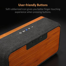 Load image into Gallery viewer, 25W Bluetooth Speaker (A320) with Super Bass, Loud Bamboo Wood Home Audio Wireless Speakers with Subwoofer
