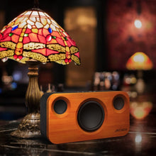 Load image into Gallery viewer, 25W Bluetooth Speaker (A320) with Super Bass, Loud Bamboo Wood Home Audio Wireless Speakers with Subwoofer
